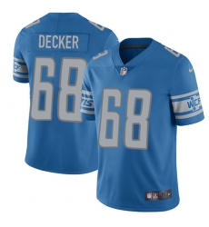 Nike Lions #68 Taylor Decker Blue Team Color Mens Stitched NFL Vapor Untouchable Limited Jersey