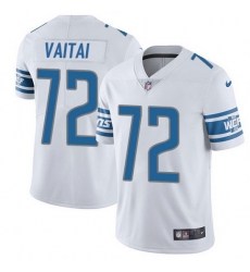 Nike Lions 72 Halapoulivaati Vaitai White Men Stitched NFL Vapor Untouchable Limited Jersey