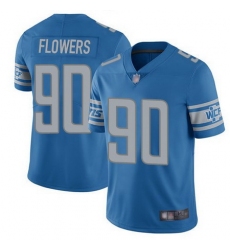 Nike Lions 90 Trey Flowers Blue Vapor Untouchable Limited Jersey