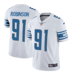 Nike Lions #91 Ashawn Robinson White Mens Stitched NFL Limited Jersey