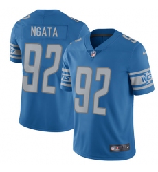 Nike Lions #92 Haloti Ngata Blue Team Color Mens Stitched NFL Limited Jersey