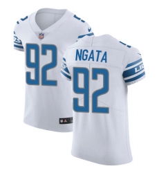 Nike Lions #92 Haloti Ngata White Mens Stitched NFL Vapor Untouchable Elite Jersey