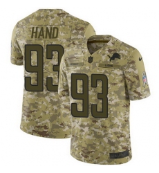 Nike Lions #93 Da Shawn Hand Camo Mens Stitched NFL Limited 2018 Salute To Service Jersey