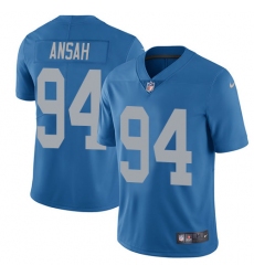 Nike Lions #94 Ziggy Ansah Blue Throwback Mens Stitched NFL Vapor Untouchable Limited Jersey