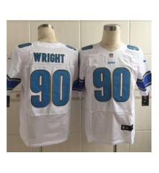 nike nfl jerseys detroit lions 90 wright white[Elite][wright]