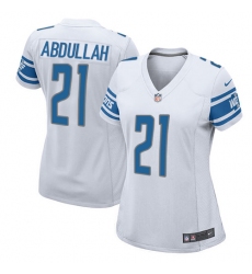 Nike Lions #21 Ameer Abdullah White Womens Stitched NFL Elite Jersey