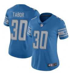 Nike Lions #30 Teez Tabor Light Blue Team Color Womens Stitched NFL Vapor Untouchable Limited Jersey
