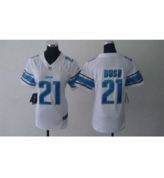 Nike Women NFL Detroit Lions #21 Reggie Bush white Jerseys