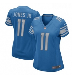 Womens Nike Detroit Lions 11 Marvin Jones Jr Game Light Blue Team Color NFL Jersey