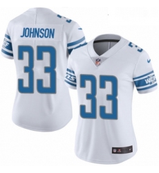 Womens Nike Detroit Lions 33 Kerryon Johnson White Vapor Untouchable Elite Player NFL Jersey
