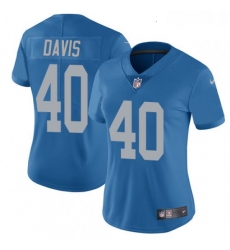Womens Nike Detroit Lions 40 Jarrad Davis Limited Blue Alternate Vapor Untouchable NFL Jersey