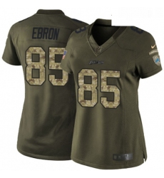 Womens Nike Detroit Lions 85 Eric Ebron Elite Green Salute to Service NFL Jersey