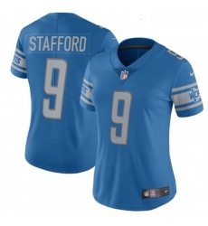 Womens Nike Detroit Lions 9 Matthew Stafford Limited Light Blue Team Color Vapor Untouchable NFL Jersey