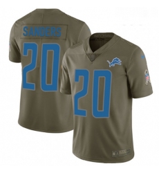 Youth Nike Detroit Lions 20 Barry Sanders Limited Olive 2017 Salute to Service NFL Jersey