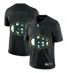 Green Bay Packers 10 Jordan Love Men Nike Team Logo Dual Overlap Limited NFL Jersey Black