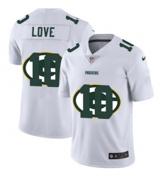 Green Bay Packers 10 Jordan Love White Men Nike Team Logo Dual Overlap Limited NFL Jersey