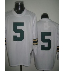Green Bay Packers 5 Paul Hornung White Jerseys Throwback