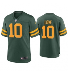 Men Green Bay Packers 10 Jordan Love Alternate Limited Green Jersey