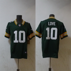 Men Green Bay Packers 10 Jordan Love Green Vapor 2024 F U S E  Limited Stitched Football Jersey