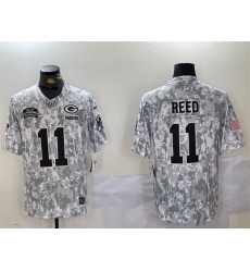 Men Green Bay Packers 11 Jayden Reed 2024 F U S E Arctic Camo Salute To Service Limited Stitched Football Jersey