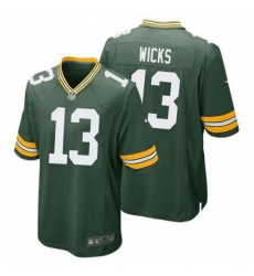 Men Green Bay Packers 13 Dontayvion Wicks Green Stitched Game Jersey