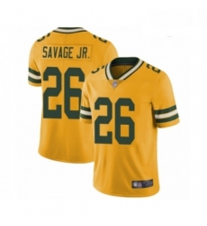 Men Green Bay Packers 26 Darnell Savage Jr Limited Gold Rush Vapor Untouchable Football Jersey
