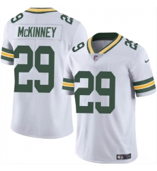 Men Green Bay Packers 29 Xavier McKinney White Vapor Limited Stitched Football Jersey