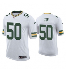 Men Green Bay Packers 50 Zach Tom White Stitched Football Jersey