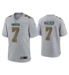 Men Green Bay Packers 7 Quay Walker Gray Atmosphere Fashion Stitched Game Jersey