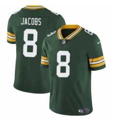 Men Green Bay Packers 8 Josh Jacobs Green Vapor Limited Stitched Football Jersey