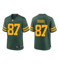 Men Green Bay Packers 87 Romeo Doubs Green Stitched Game Jersey