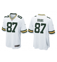 Men Green Bay Packers 87 Romeo Doubs White Stitched Game Jersey