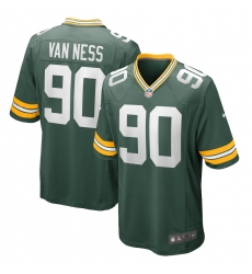 Men Green Bay Packers 90 Lukas Van Ness Green 2023 Draft Stitched Game Jersey