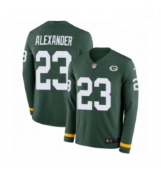 Men Nike Green Bay Packers 23 Jaire Alexander Limited Green Therma Long Sleeve NFL Jersey