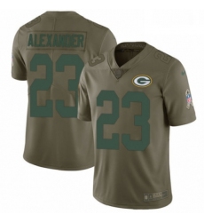 Men Nike Green Bay Packers 23 Jaire Alexander Limited Olive 2017 Salute to Service NFL Jersey