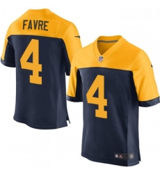 Men Nike Green Bay Packers 4 Brett Favre Elite Navy Blue Alternate NFL Jersey