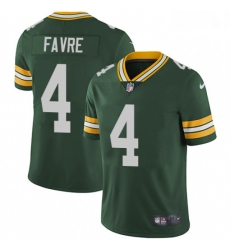 Men Nike Green Bay Packers 4 Brett Favre Green Team Color Vapor Untouchable Limited Player NFL Jersey