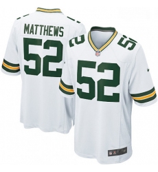 Men Nike Green Bay Packers 52 Clay Matthews Game White NFL Jersey