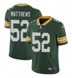 Men Nike Green Bay Packers 52 Clay Matthews Green Team Color Vapor Untouchable Limited Player NFL Jersey