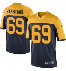 Men Nike Green Bay Packers 69 David Bakhtiari Game Navy Blue Alternate NFL Jersey