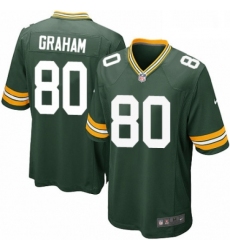 Men Nike Green Bay Packers 80 Jimmy Graham Game Green Team Color NFL Jersey