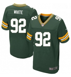 Men Nike Green Bay Packers 92 Reggie White Elite Green Team Color NFL Jersey