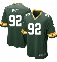 Men Nike Green Bay Packers 92 Reggie White Game Green Team Color NFL Jersey