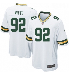 Men Nike Green Bay Packers 92 Reggie White Game White NFL Jersey