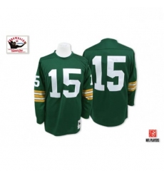 Mitchell and Ness Green Bay Packers 15 Bart Starr Authentic Green Throwback NFL Jersey