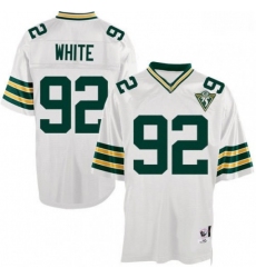 Mitchell and Ness Green Bay Packers 92 Reggie White Authentic White Throwback NFL Jersey