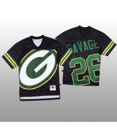 NFL Green Bay Packers 26 Darnell Savage Jr  Black Men Mitchell  26 Nell Big Face Fashion Limited NFL Jersey