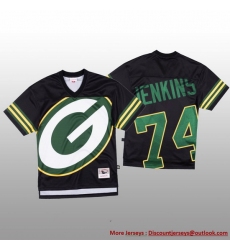 NFL Green Bay Packers 74 Elgton Jenkins Black Men Mitchell  26 Nell Big Face Fashion Limited NFL Jersey