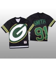 NFL Green Bay Packers 91 Preston Smith Black Men Mitchell  26 Nell Big Face Fashion Limited NFL Jersey