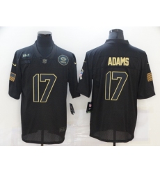 Nike Green Bay Green Bay Packers 17 Davante Adams Black 2020 Salute To Service Limited Jersey